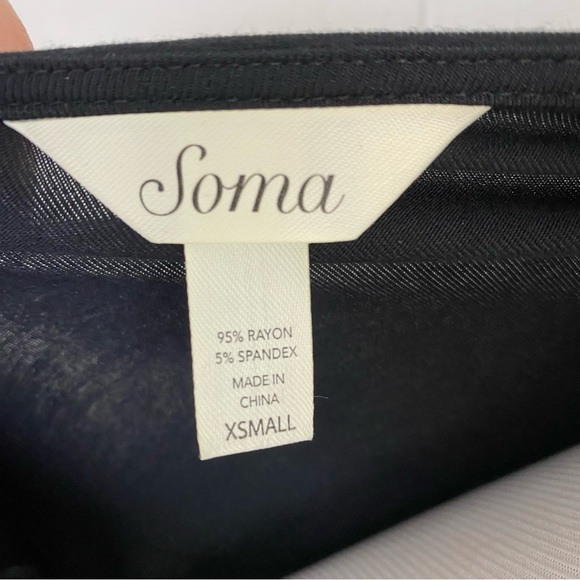 SOMA Loungewear Black Luxuriously Soft Black Cowl Neck Tunic Women's Size XS - Picture 13 of 15
